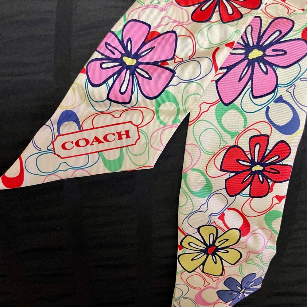 Coach Floral Print Scarf